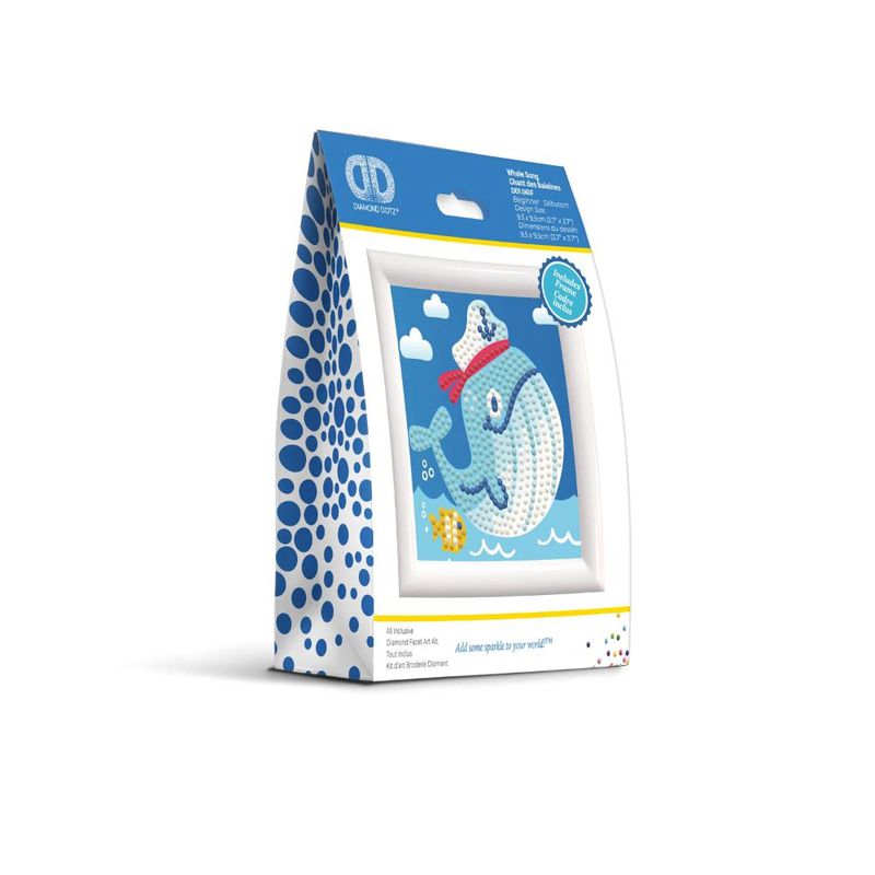 Diamond dotz whale song - framed kit, 9.5*9.5 cm, , medium-null