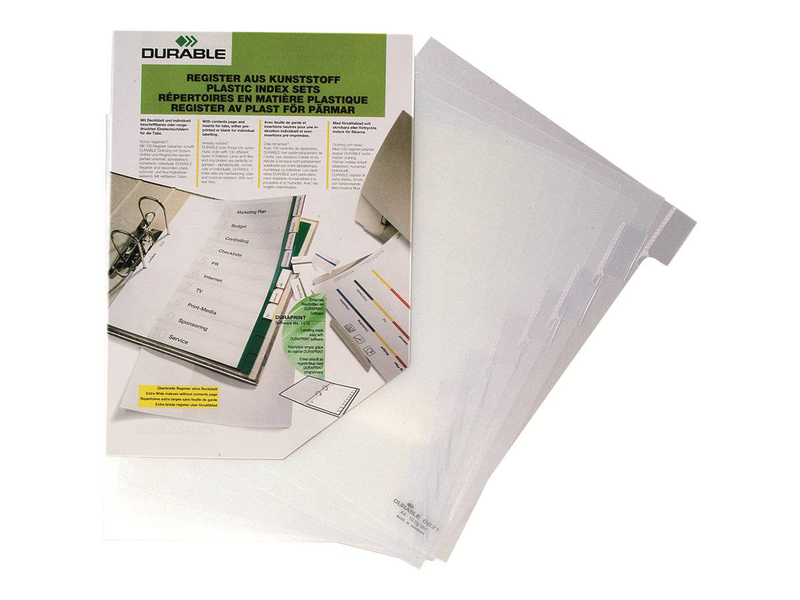 Durable / divider / 10 parts / for a4 / tabbed / transparent, , medium-null