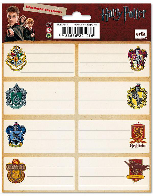 Harry potter self-adhesive labels - shields, , medium image number null