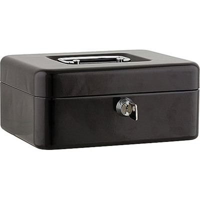 Sax cash box with key lock 20x16x9cm black, , medium