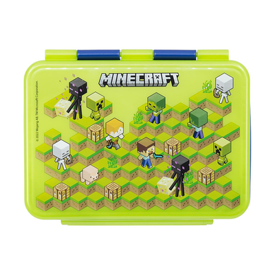 Minecraft - isometric stainless steel clamp rectangular sandwich box 1100ml, , medium