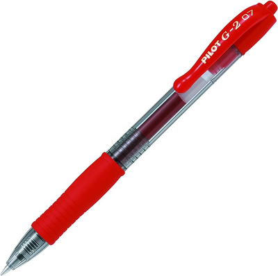 Pilot pen g2 07 gel  red bl-g2-7-r, , medium