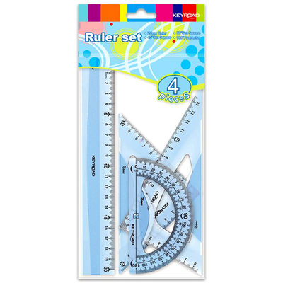 Ruler set 20cm 4pc, , medium