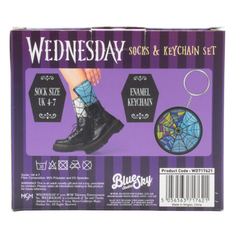 Wednesday socks and keychain set, , medium-null