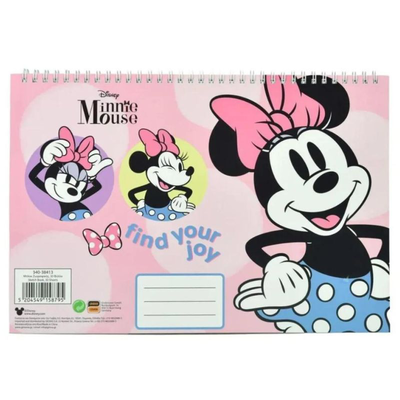 Gim drawing pad a4 40 sheets with stitch stickers minnie, , medium
