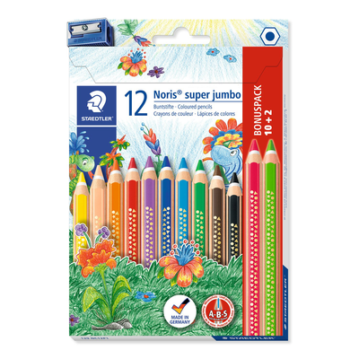 Staedtler 12 noris coloured pencils super jumbo, , medium