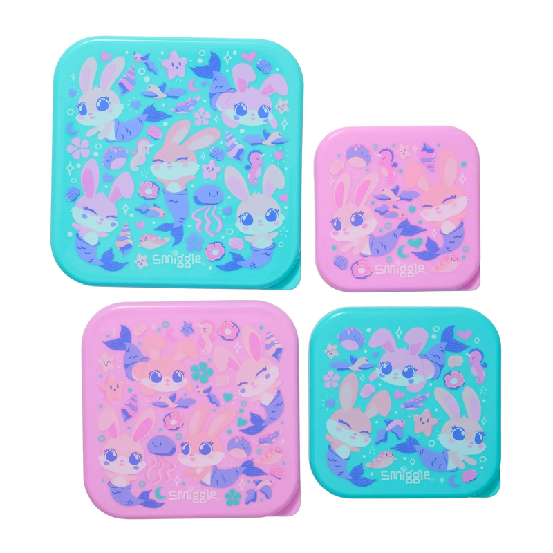 Smiggle curious 4-in-1 container set - mint, , medium-null