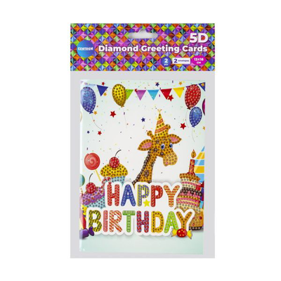 Diamond greeting cards 13x18cm (2pcs) with envelopes (2pcs)
