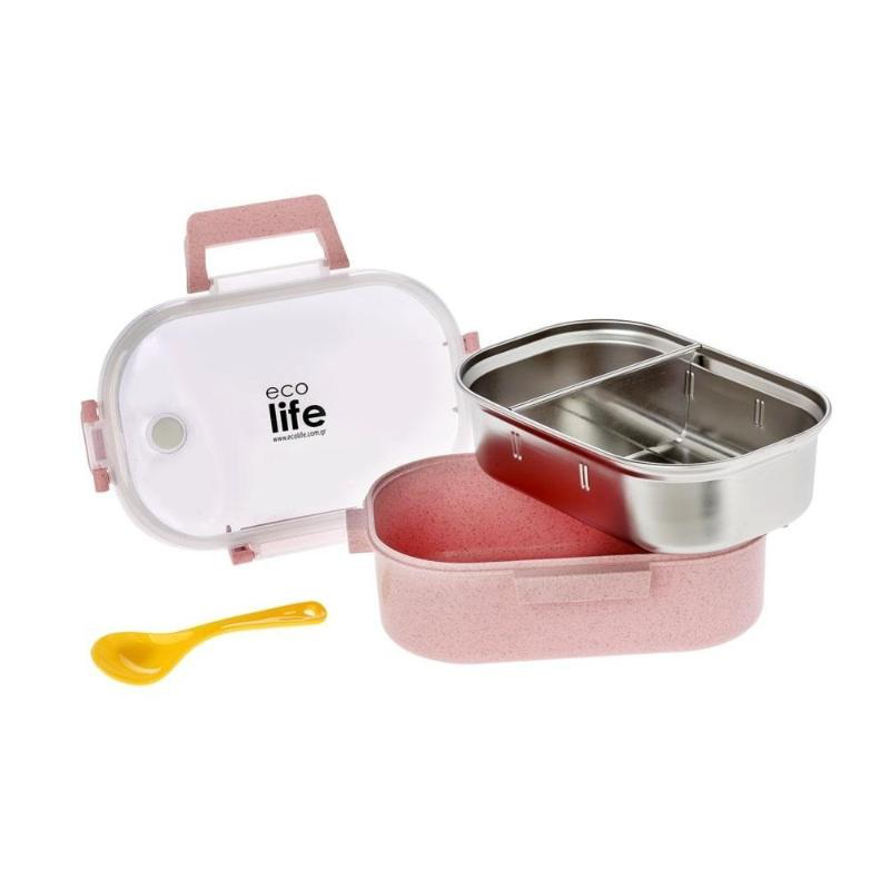 Ecolife lunch box 900ml - pink-null