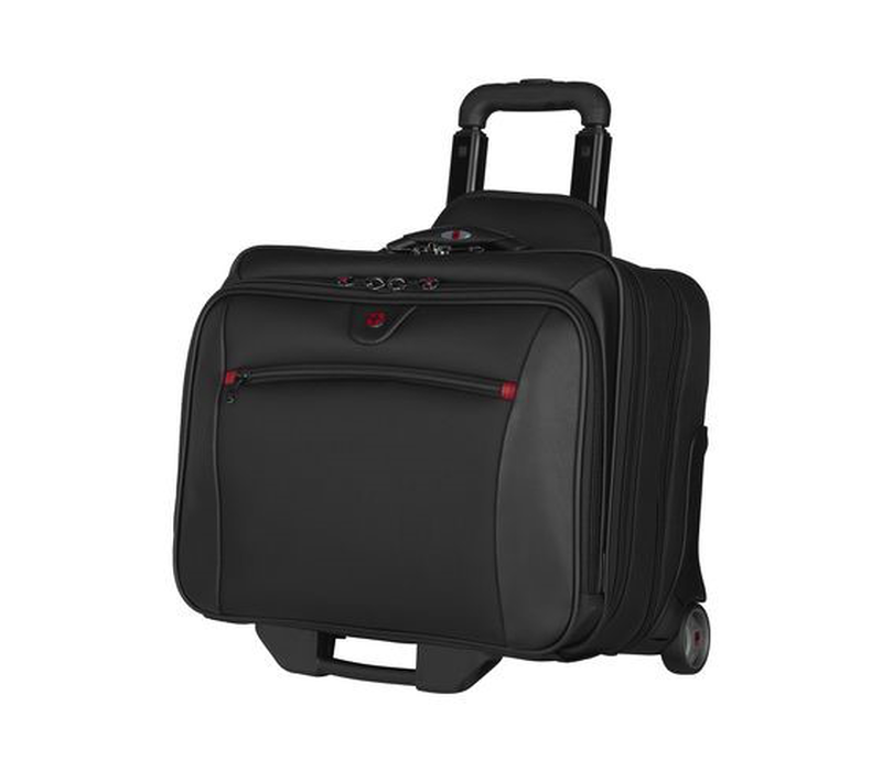Wenger, potomac double gusset wheeled computer, black (r), , medium image number null