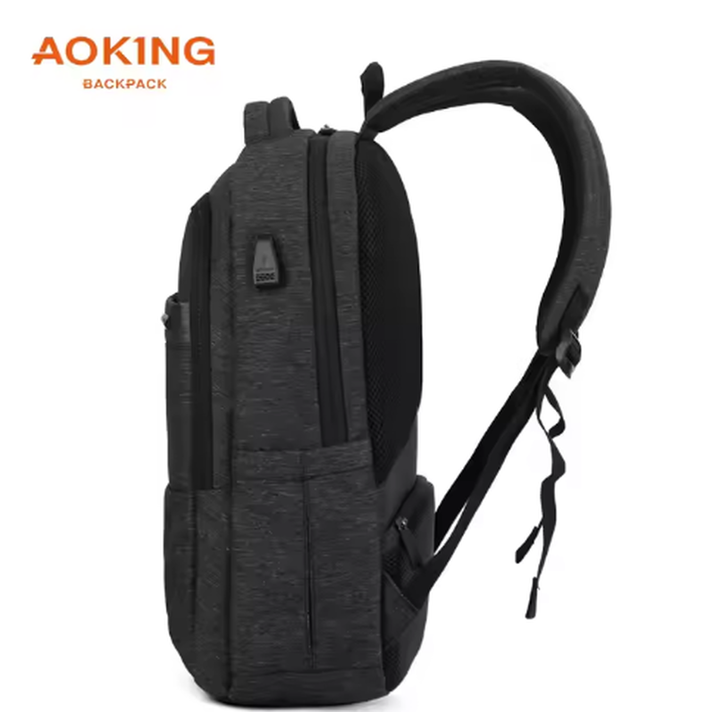 Laptop backpack 17" with USB black aoking, , medium-null
