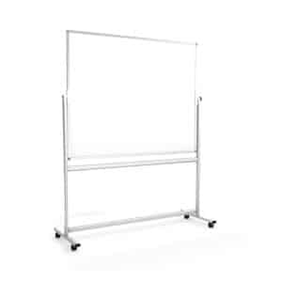 Whiteboard magnetic aluminium frame 60x90 w/wheels wbsa0609, , medium