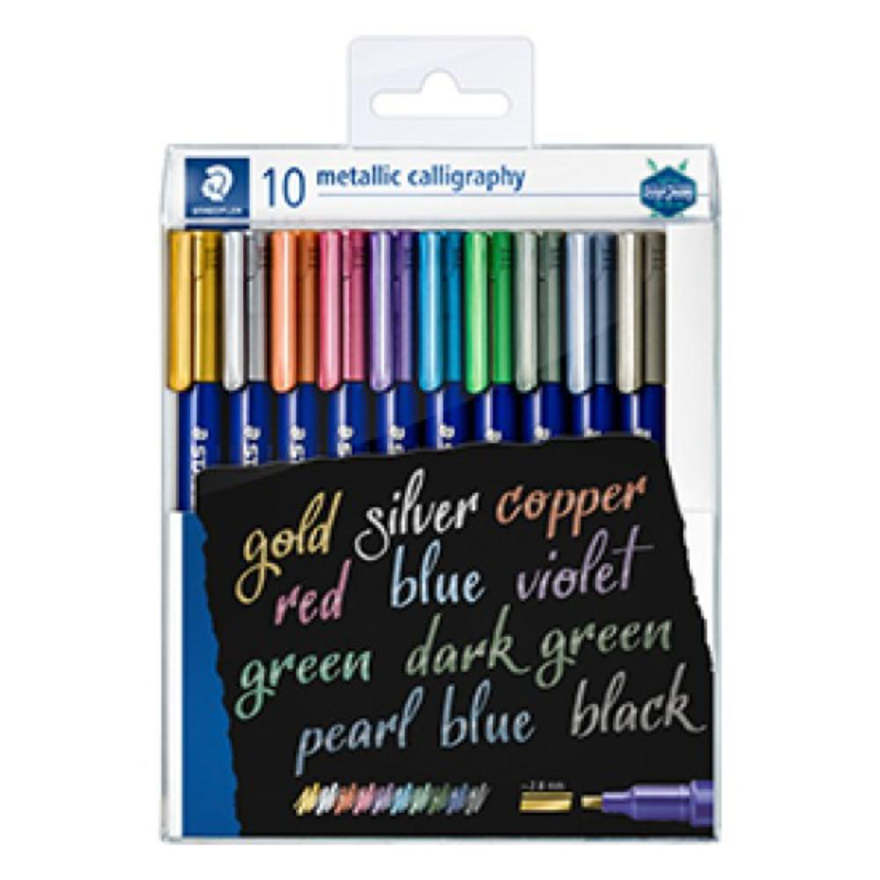 Marker metal.calligraphy 10 pcs set, , medium-null