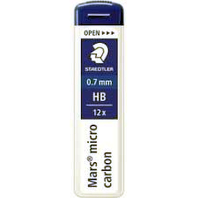 Staedtler mars micro carbon / pencil lead / b / jet black / 0.7 mm (pack of 12) / for graphite 760, 762, 779-null