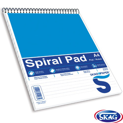 Skag spiral refill pad ruled a4 60gr 80p, , medium