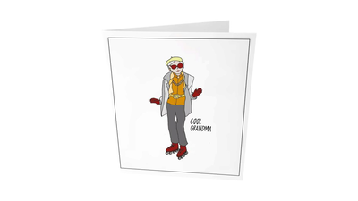 "cool grandma"  greeting card, , medium