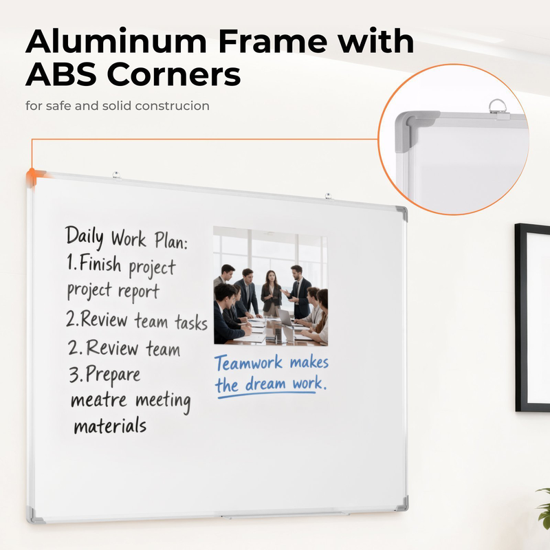 Lumivida whiteboard magnetic dry-erase wall-mounted large wb02-1, , medium-null