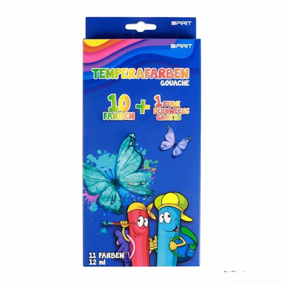 Tts tempera paint 10+1 colours 12ml 403297, , medium