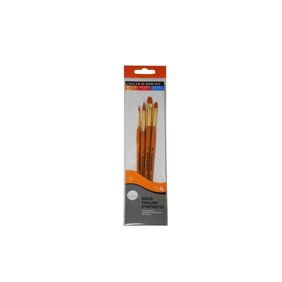 Simply gold taklon painting brush set # 1 4pcs, , medium