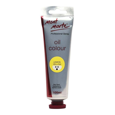 Oil paint 100ml mont marte - lemon yellow, Lemon, medium