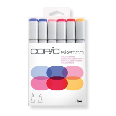 Copic sketch set of 6 floral colors 2