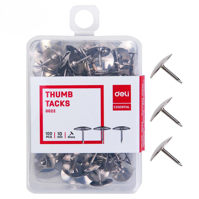 Deli thumb tacks 10mm 100pcs