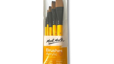 Mont marte gallery series paint brush set - acrylic 5pc, , medium
