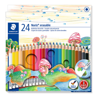 Staedtler noris erasable coloured pencils 24 pieces, , medium