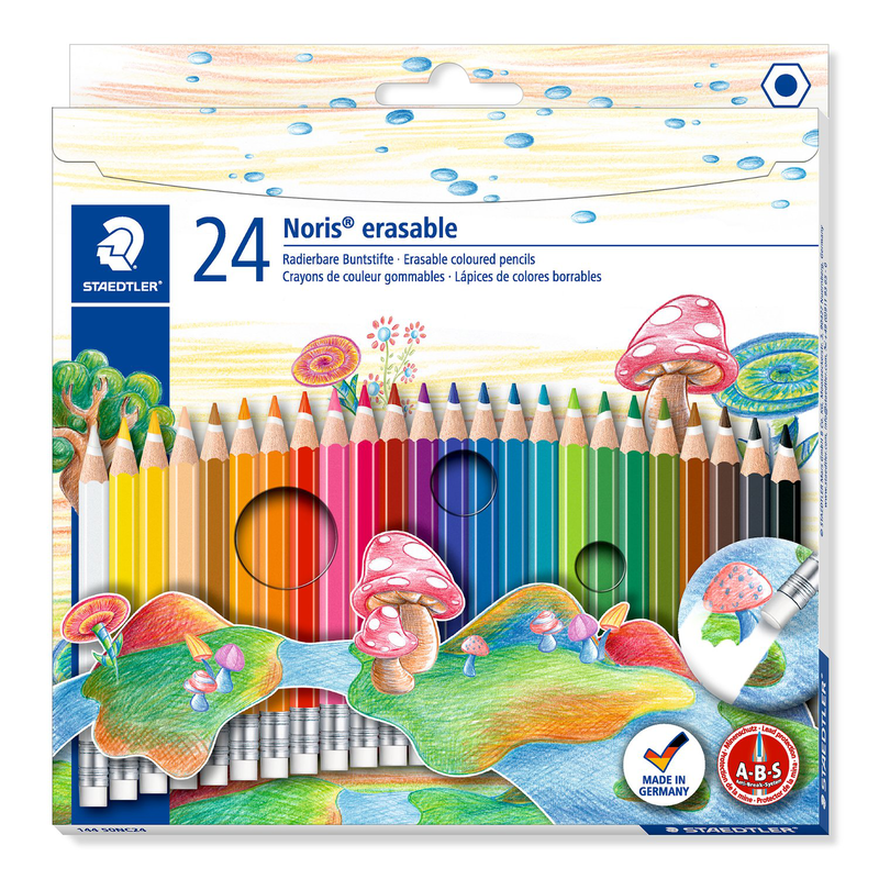 Staedtler noris erasable coloured pencils 24 pieces, , medium-null