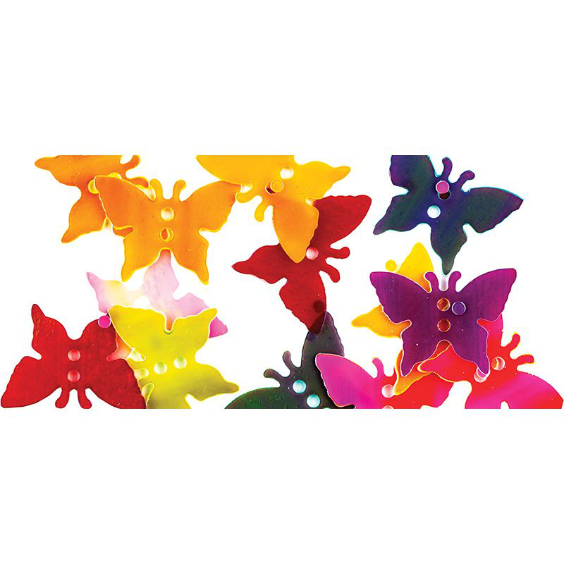 Sequin "butterfly" d.7mm, 2000pcs(15g), mixed colours, , medium-null