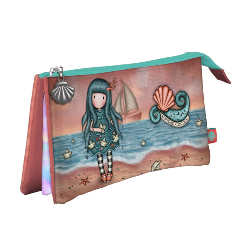 Gorjuss - triple pocket pencil case - washed ashore image number null
