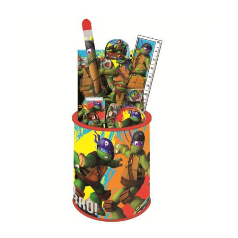 Gim teenage mutant ninja turtles stationery set in pencil pot, , medium-null