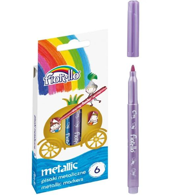 Metallic markers fiorello 6pcs set, , medium