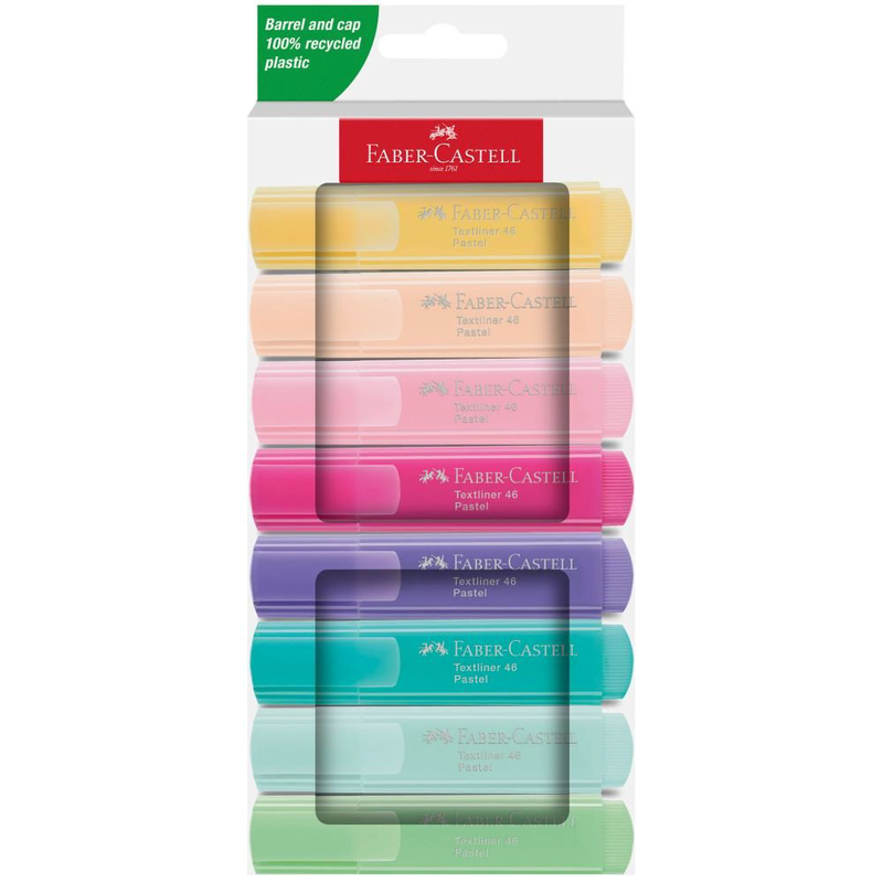 Faber textliner 46,pastel colours wallet of 8 pcs, , medium-null