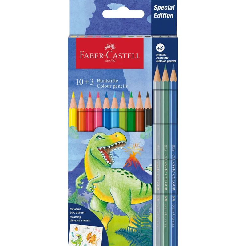 Faber castell classic color pencils dino 10+3, , medium-null