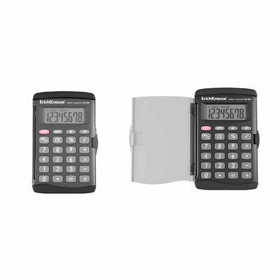Erichkrause pocket electronic calculator 8-digits pc-131 black 57519, , medium