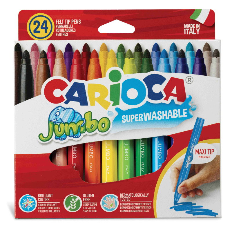 Felt pens thick jumbo carioca - 24, , medium image number null