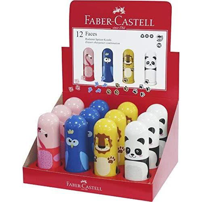 Faber-castell eraser sharpener, kombi faces, White, medium