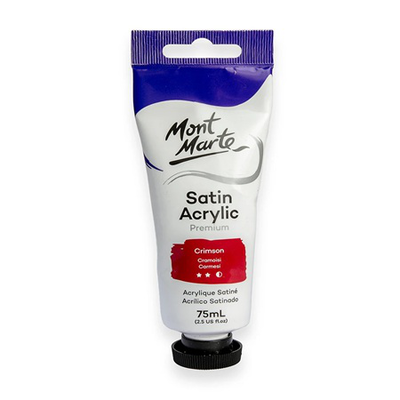 Mont marte satin acrylic 75ml crimson pmsa7510_v01, Crimson, medium