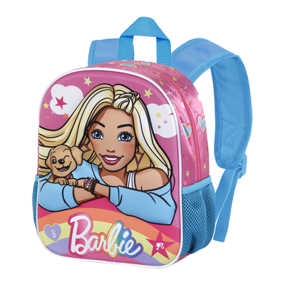 BARBIE 3D JUNIOR Backpack Rainbow, Pink, medium