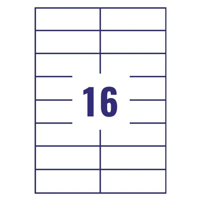 Tto white economy labels 105x41mm 105037, , medium
