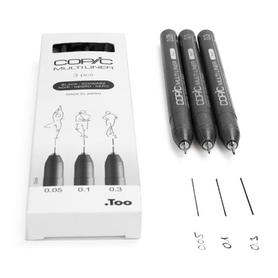 Copic multiliner set 0,05/0,1/0,3mm black, , medium