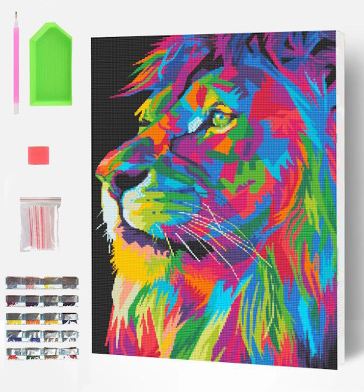 Product image: Lion diamond canvas, , medium-null