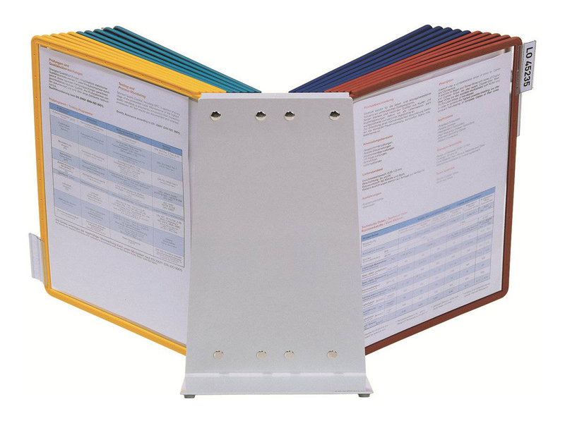 Durable vario table / display panel system / desktop / 20 compartments / for a4 / yellow, red, green, dark blue, , medium-null