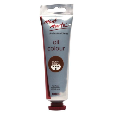 Oil paint 100ml mont marte - burnt sienna, Burnt, medium