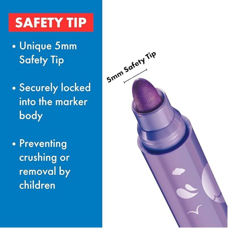 Markers color'peps my first safety tip ultrawashable 12pcs maped, , medium-null