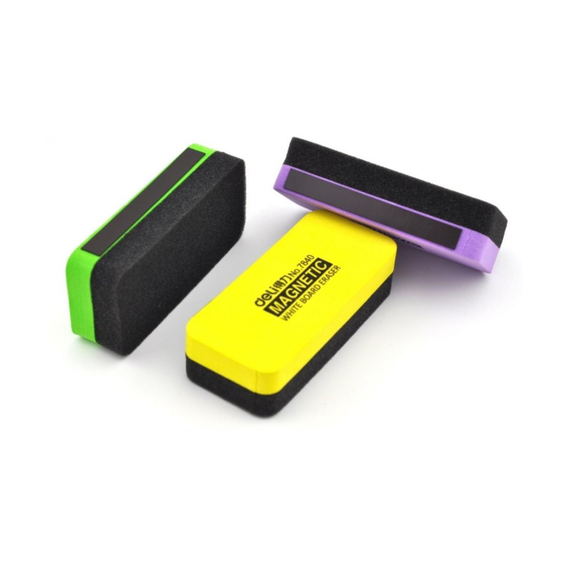Deli eva magnetic whiteboard eraser - assorted colors, , medium-null