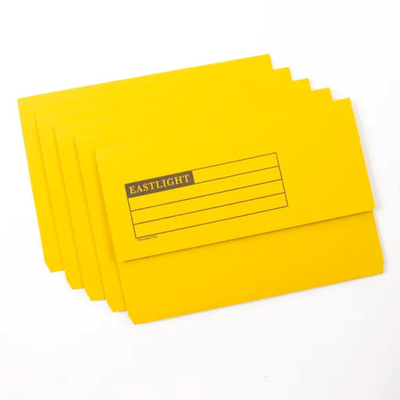 Eastlight document wallet foolscap yellow 100% recycled paper, , medium