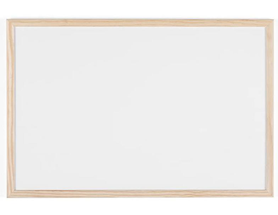 Dry wipe white board with wooden frame 40x60cm