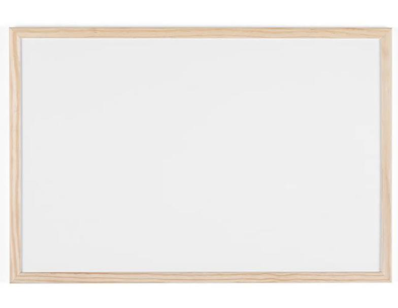 Dry wipe white board with wooden frame 40x60cm, , medium image number null